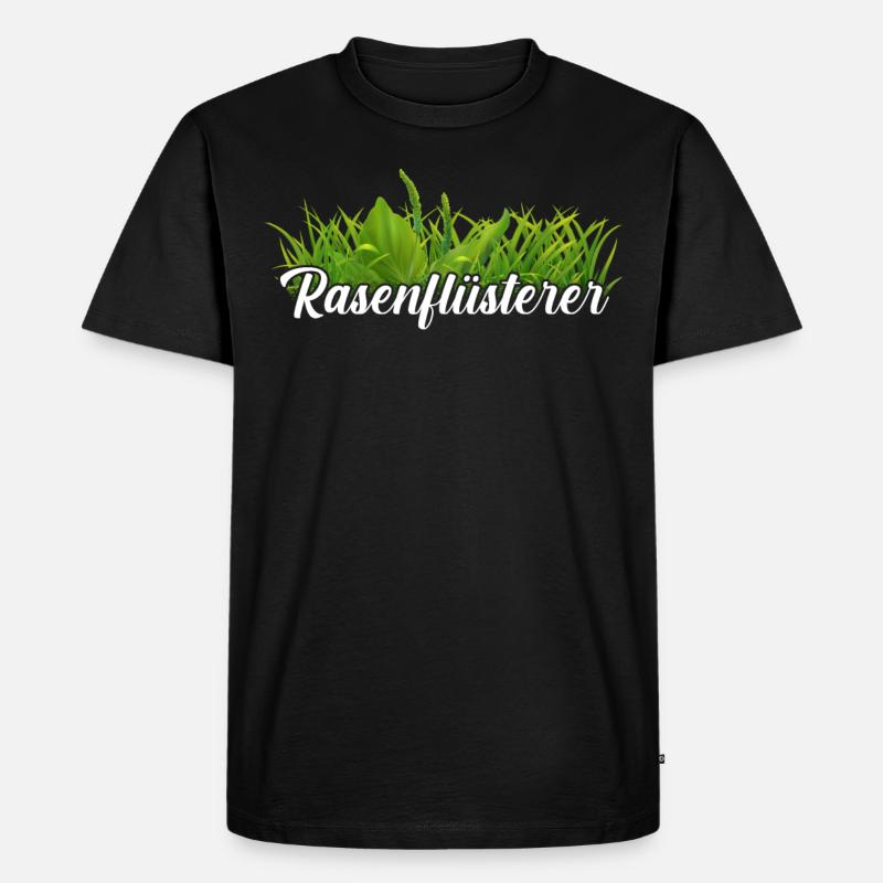 Rasenflüsterer Gärtner Rasen - Männer Premium Bio T-Shirt - Schwarz