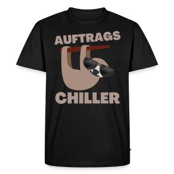 Contract Chiller - Chilling Chiller Sloth Relax - T-shirt Premium bio Homme - noir - Devant - Nico (187cm)