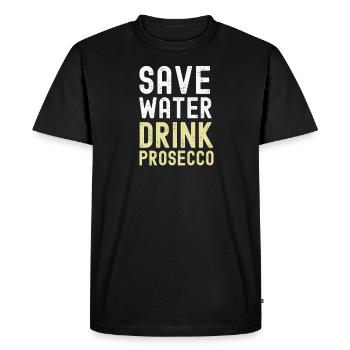 Save Water Drink Prosecco - vin mousseux - T-shirt Premium bio Homme - noir - Devant - Nico (187cm)