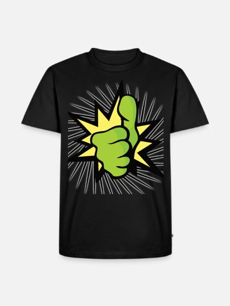 Thumbs up nicely - Men's Premium Organic T-Shirt - black