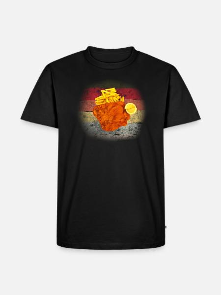 Frites Schnitzel - Wiener Schnitzel - T-shirt Premium bio Homme - noir