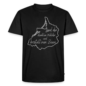 Ostpreußen - Land der dunklen Wälder - Männer Premium Bio T-Shirt - Schwarz - Vorne - Nico (187cm)