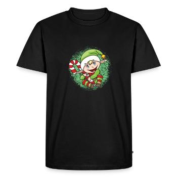 Petit lutin - T-shirt Premium bio Homme - noir - Devant - Nico (187cm)