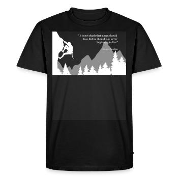 Commencez à vivre, citation stoïcienne de Marcus Aurelius - T-shirt Premium bio Homme - noir - Devant - Nico (187cm)