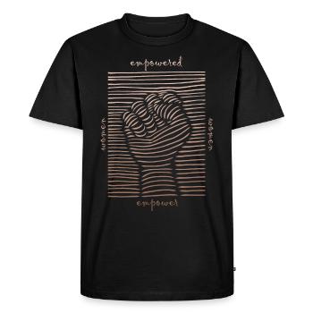 Femmes autonomisées Autonomiser les femmes Motivationnel - T-shirt Premium bio Homme - noir - Devant - Nico (187cm)