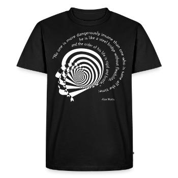 Alan Watts Zen Philosophie Bouddhiste Citation Spirituelle - T-shirt Premium bio Homme - noir - Devant - Nico (187cm)
