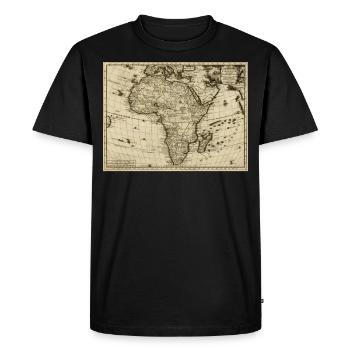 Carte vintage de l'Afrique, ancienne géographie - T-shirt Premium bio Homme - noir - Devant - Nico (187cm)