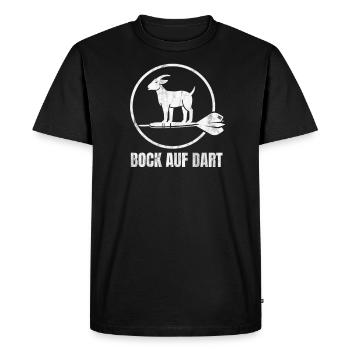Bock auf Dart - Darts - Männer Premium Bio T-Shirt - Schwarz - Vorne - Nico (187cm)