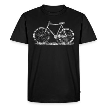 Amateur de vélo de vélo de vieille école de cru affligé - T-shirt Premium bio Homme - noir - Devant - Nico (187cm)
