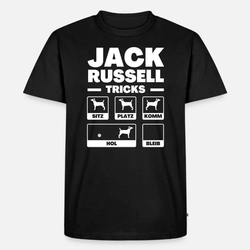 Jack Russel Hundebesitzer - Männer Premium Bio T-Shirt - Schwarz