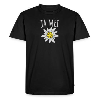 Ja Mei - Bavarian Sayings Bavaria - Men's Premium Organic T-Shirt - black - Front - Nico (187cm)