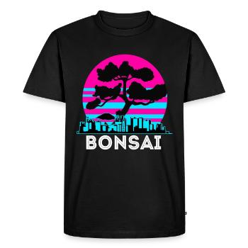 Bonsai tree Japan Asia gardening plants - Men's Premium Organic T-Shirt - black - Front - Nico (187cm)
