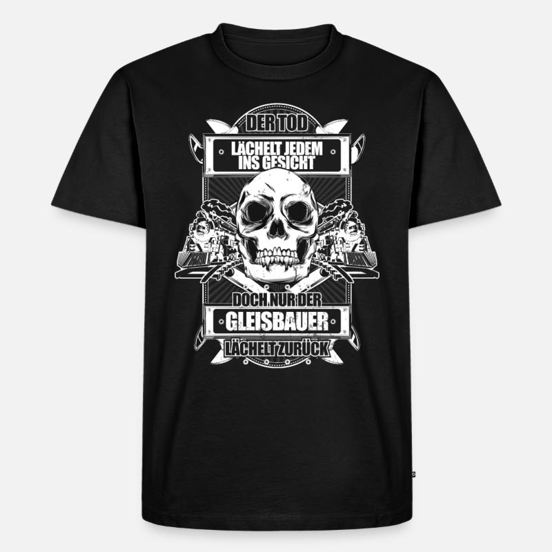 Gleisbauer Geschenk - Männer Premium Bio T-Shirt - Schwarz
