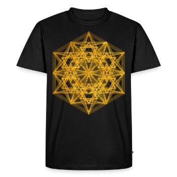Cube métatrons de dimension géométrique - T-shirt Premium bio Homme - noir - Devant - Nico (187cm)