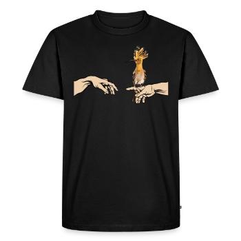Huppe fasciée Oiseau de l'année Amis des oiseaux - T-shirt Premium bio Homme - noir - Devant - Nico (187cm)