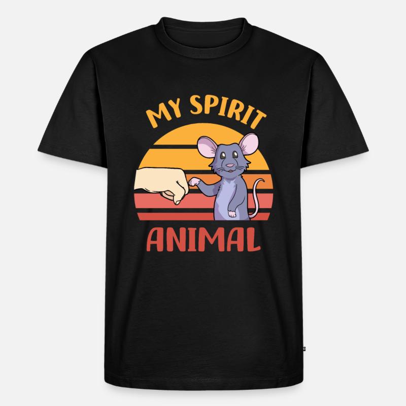 Ratte - Männer Premium Bio T-Shirt - Schwarz