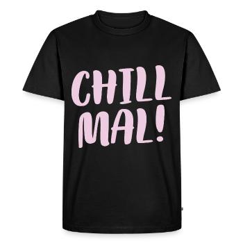 Cool Casual Loafer Slouch Chill Time - Men's Premium Organic T-Shirt - black - Front - Nico (187cm)