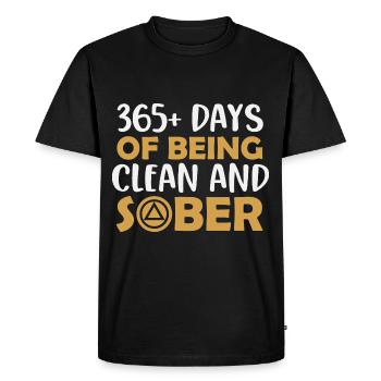 Foi, sobriété, vie sobre, cherche le Christ - T-shirt Premium bio Homme - noir - Devant - Nico (187cm)