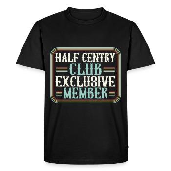 50th Birthday Party Bday Fiftieth Birthday - Men's Premium Organic T-Shirt - black - Front - Nico (187cm)