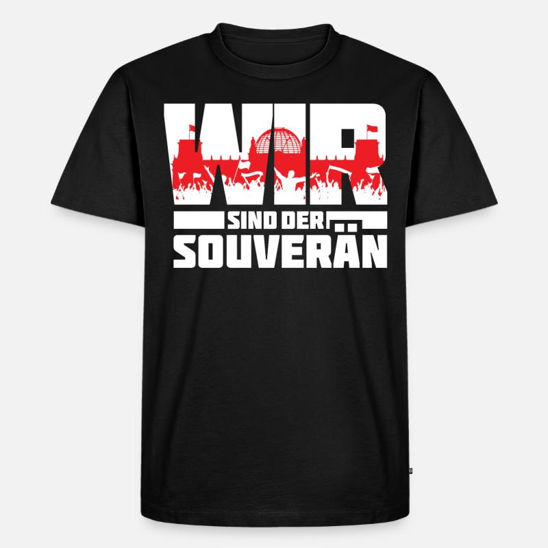 Wir sind der Souverän - Poltik - Demonstration - Männer Premium Bio T-Shirt - Schwarz