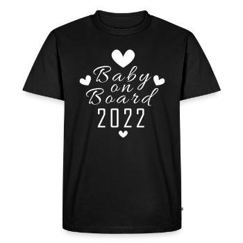 Bébé 2022 - Naissance Enceinte 2022 - T-shirt Premium bio Homme - noir - Devant - Nico (187cm)