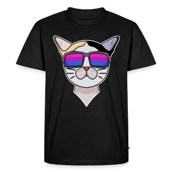 Cadeau bisexuel japonais Bobtail Cat - T-shirt Premium bio Homme - noir - Devant - Nico (187cm)