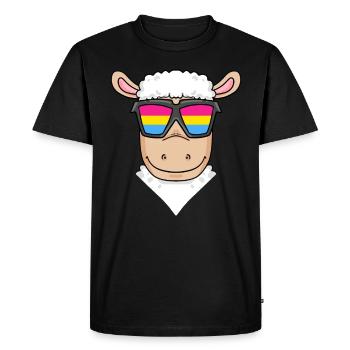 Pansexual Sheep Gift - Men's Premium Organic T-Shirt - black - Front - Nico (187cm)