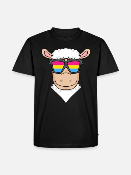 Pansexual Sheep Gift - Men's Premium Organic T-Shirt - black