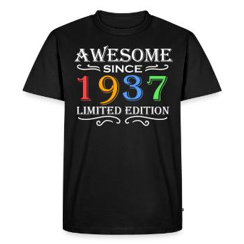 1937 - Born 1937 - Fantastic since 1937 - Men's Premium Organic T-Shirt - black - Front - Nico (187cm)