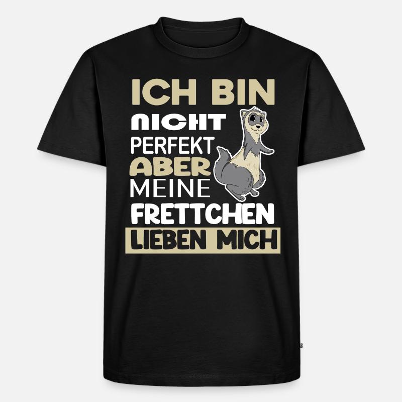 Frettchen - Männer Premium Bio T-Shirt - Schwarz