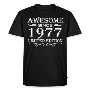 Fantastique depuis 1977 - né en 1977 - T-shirt Premium bio Homme - noir - Devant - Nico (187cm)