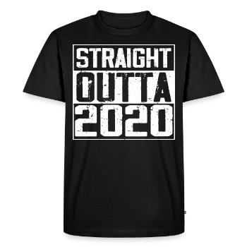 Straight Outta 2020 Retro Birthday Gift 2020 - Men's Premium Organic T-Shirt - black - Front - Nico (187cm)
