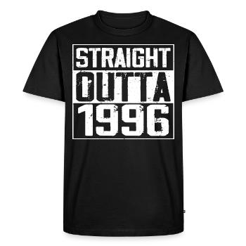 Straight Outta 1996 Retro 1996 Anniversary Gift - Men's Premium Organic T-Shirt - black - Front - Nico (187cm)