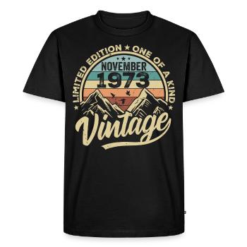 Légendaire depuis novembre 1973 - Edition limitée 1973 - T-shirt Premium bio Homme - noir - Devant - Nico (187cm)