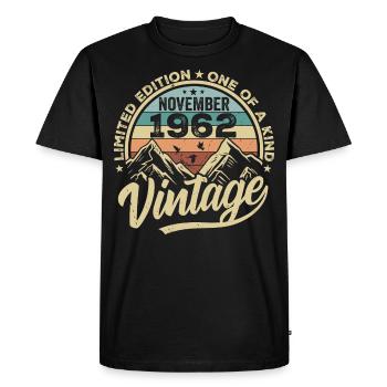 Légendaire depuis novembre 1962 - Edition limitée 1962 - T-shirt Premium bio Homme - noir - Devant - Nico (187cm)