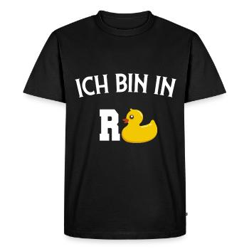 Don de pension - T-shirt Premium bio Homme - noir - Devant - Nico (187cm)