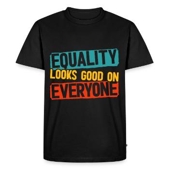 Égalité des genres, LGBT, Gays, Lesbiennes, Transgenres - T-shirt Premium bio Homme - noir - Devant - Nico (187cm)