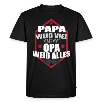 Funny daddy grandpa gift - Men's Premium Organic T-Shirt - black - Front - Nico (187cm)