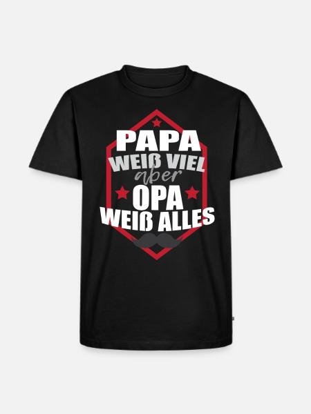 Funny daddy grandpa gift - Men's Premium Organic T-Shirt - black