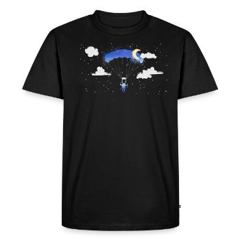 Parachute,Parachute,Graffiti,Paraglider, - Men's Premium Organic T-Shirt - black - Front - Nico (187cm)