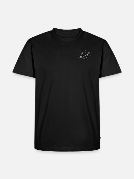 Planet with stars - Men's Premium Organic T-Shirt - black