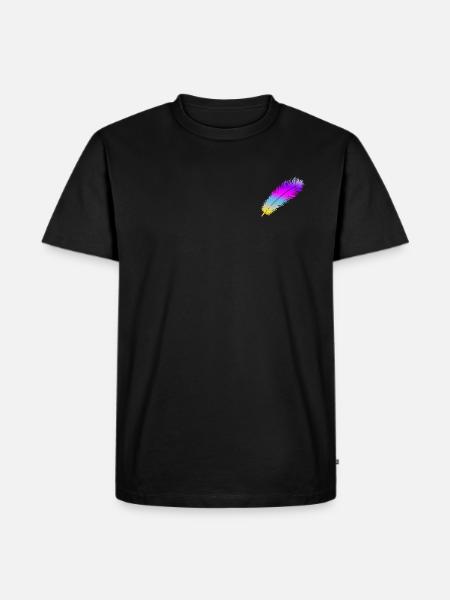 Feather Feeling #1 - Männer Premium Bio T-Shirt - Schwarz