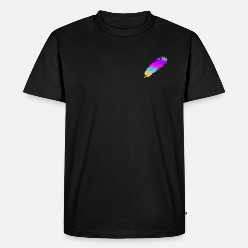 Feather Feeling #1 - Männer Premium Bio T-Shirt - Schwarz