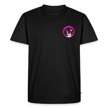 Dog love terrier animals circle neon - Men's Premium Organic T-Shirt - black - Front - Nico (187cm)