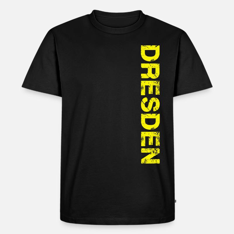 Dresden - Männer Premium Bio T-Shirt - Schwarz