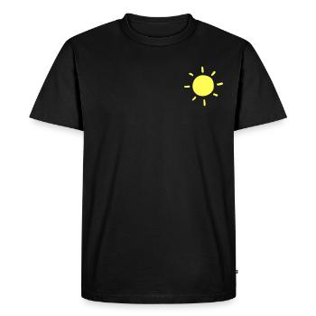 Sun, simple, shiny - Men's Premium Organic T-Shirt - black - Front - Nico (187cm)