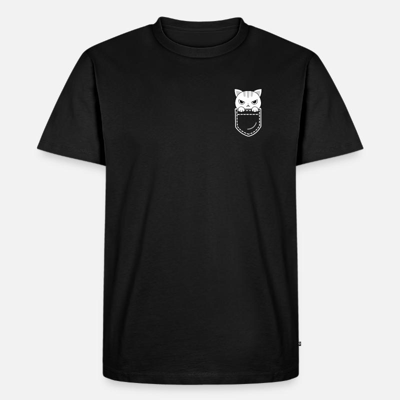 Katze Katzen - Männer Premium Bio T-Shirt - Schwarz