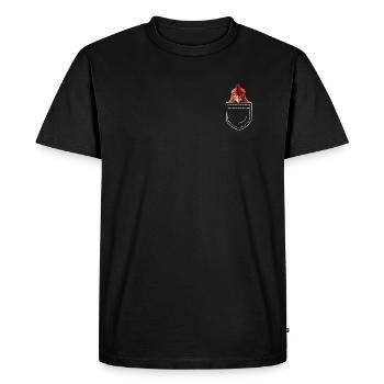 Huhn  - Männer Premium Bio T-Shirt - Schwarz - Vorne - Nico (187cm)