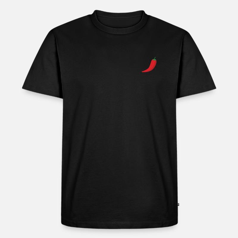 Peperoni - Männer Premium Bio T-Shirt - Schwarz