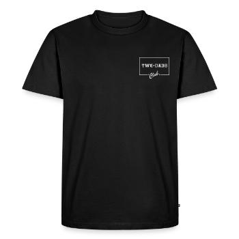 Deux papas club famille LGBT 2 papas papas - T-shirt Premium bio Homme - noir - Devant - Nico (187cm)